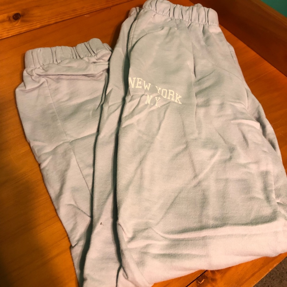 Baby blue(almost gray) joggers fromJohn Galt